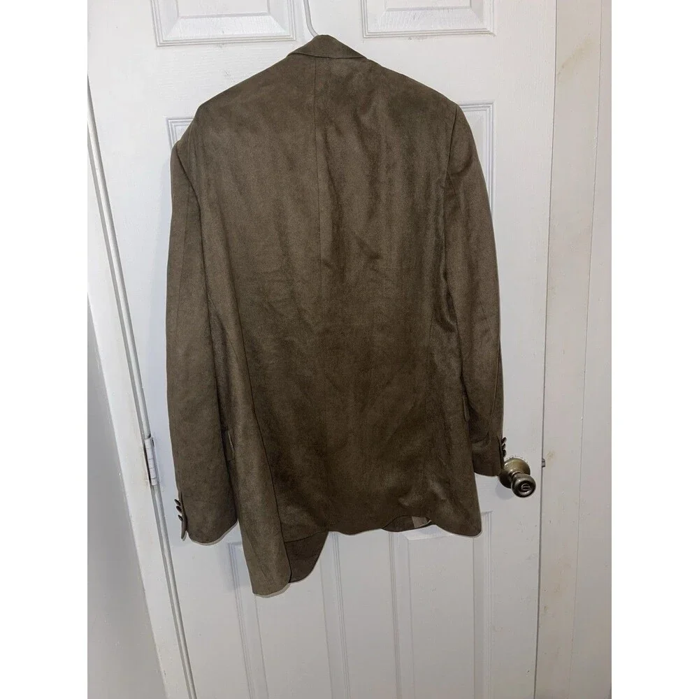 Brandini Le Collezioni Foleys Sport Coat-Blazer Poly/Microfiber Brown Faux Suede